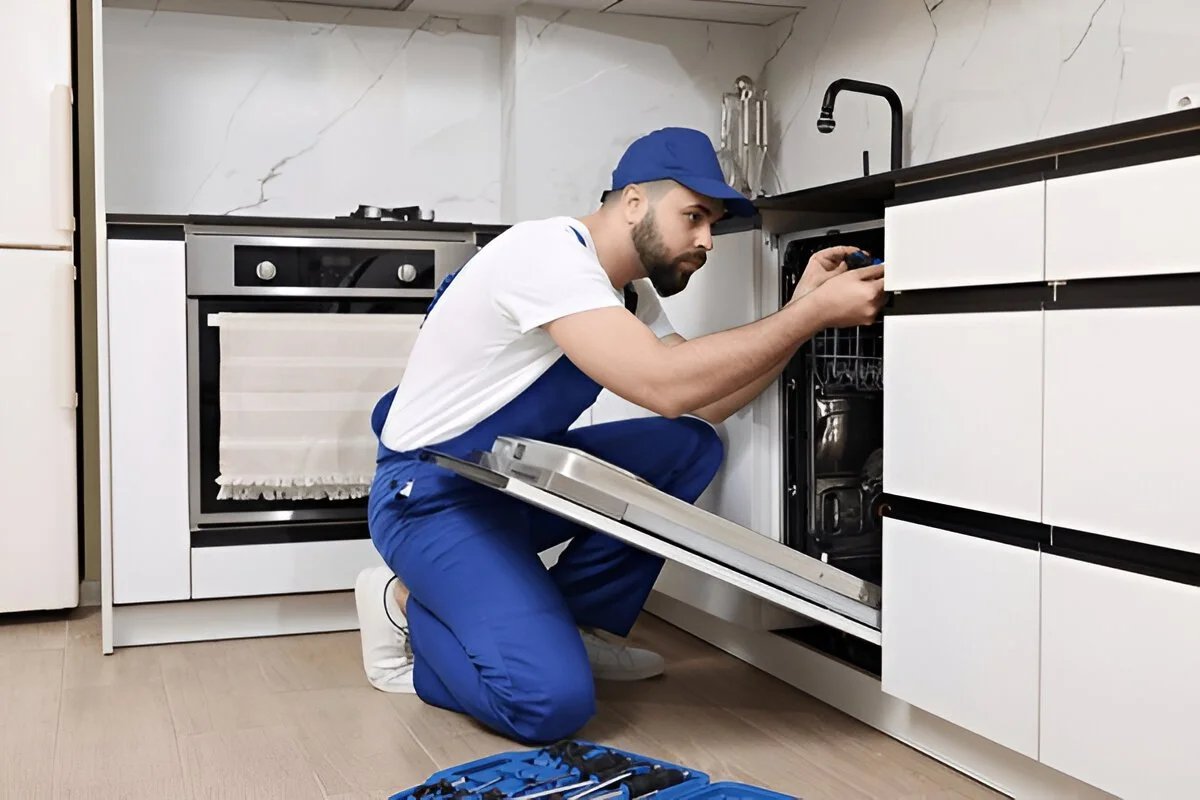 Samsung appliance repair technician working