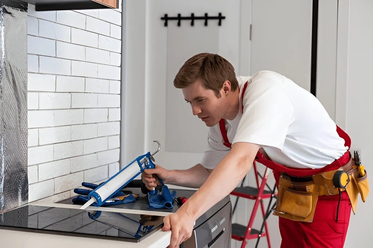 Samsung appliance repair technician working